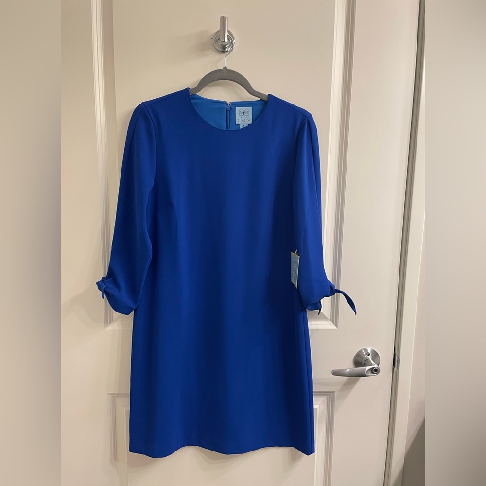 CeCe **NEVER WORN** 3/4 Sleeve Moss Crepe Shift Dress